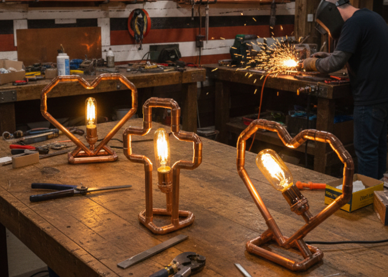 Custom Copper Lamps